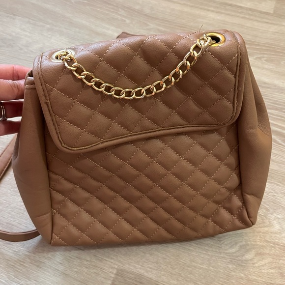 Quilted Tan Backpack - Picture 3 of 5